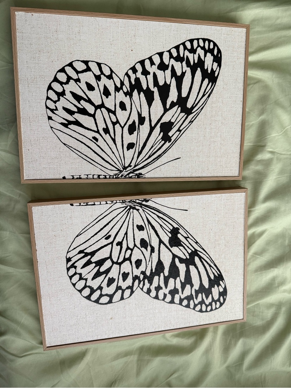 Black and White Butterfly Wall Art Canvas Set - Home Wall Decor